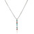 Rainbow Swarovski Crystal Sterling Silver  Bar Necklace