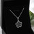 Swarovski Black Gold Metallic Crystal Sterling Silver Small Flower Necklace