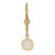 14K Gold Filled Fleur De Lis White Bello Opal Drop Earrings Back Angle