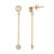 14K Gold Filled Double CZ Chain Drop Earrings