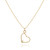 14K Gold Filled CZ Heart Wire Necklace