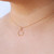 14K Gold Filled CZ Heart Wire Necklace Model