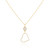 14K Gold Filled CZ Heart Wire Drop Necklace