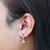 14K Gold Filled CZ Star Drop Earrings Model