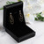 14K Gold Filled Oval CZ Heart Drop Earrings Gift Box