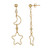 14K Gold Filled CZ Moon and Stars Earring