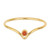 14k Gold Filled Size 5-7 Chevron Ring - Red CZ