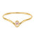 14k Gold Filled Size 5-7 Chevron Ring - Pink CZ