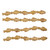 Fish Shaped Pressed Czech Glass Beads - Champagne