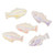 Fish Shaped Pressed Czech Glass Beads - Clear Iridescent