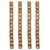 Starburst Square Czech Glass Beads - Olive Green & Gray w/ Copper Wash