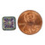 Starburst Square Czech Glass Beads -  Blue & Gold w/ Purple Wash