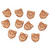 Cat Head Czech Glass Beads - Copper