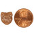 Cat Head Czech Glass Beads - Copper