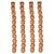 Cat Head Czech Glass Beads - Copper