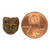 Cat Head Czech Glass Beads - Brown
