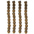 Cat Head Czech Glass Beads - Brown