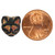 Cat Head Czech Glass Beads - Matte Black w/ Multi Colors
