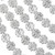 Hematite Flower Beads 10mm - Silver Color