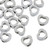 Hematite Hollow Heart Beads 8mm - Silver Color