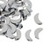 Hematite Half Moon Beads 8mm - Silver Color