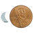 Hematite Half Moon Beads 8mm - Silver Color