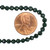 Round Faceted Beads 4mm 15 In Strand - Green Goldstone