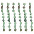 Conch Shell Czech Glass Beads 15x12mm 9Pcs- Iridescent Seafoam