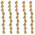 Conch Shell Czech Glass Beads 15x12mm 9Pcs- Antique Gold