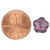 Flower Pressed Czech Glass Beads 13 Pcs 10mm - Purple w/ Mauve Wash