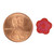 Flower Pressed Czech Glass Beads 13 Pcs 10mm -Translucent Matte Red