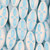 Oval Flower Pressed Czech Glass Beads 10x20mm 6 pcs - White w/ Baby Blue