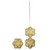 Folklore Flower Czech Glass Beads 11mm 11 Pcs - Matte Brass w/ Gold Accent