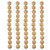 Folklore Flower Czech Glass Beads 11mm 11 Pcs - Matte Gold