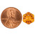 Folklore Flower Czech Glass Beads 11mm 11 Pcs - Transparent Orange w/ Copper Accents