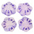 Folklore Flower Czech Glass Beads - Translucent Purple