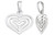 1 Pc 16x14 mm Sterling Silver Heart Pendant