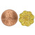 Daisy Flower Czech Glass Beads 18mm 7pc-Translucent Golden