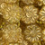 Daisy Flower Czech Glass Beads 18mm 7pc-Translucent Golden