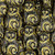 Cat Pressed Czech Glass Beads 8 Pcs 17x11mm - Black w/ Gold Wash
