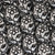 Oval w/ Flower Czech Glass Beads 21x16mm 6 Pcs - Black w/ Silver Wash