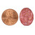 Oval w/ Flower Czech Glass Beads 21x16mm 6 Pcs - Dusty Rose