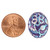 Oval w/ Flower Czech Glass Beads - Clear Purple w/ Metallic AB