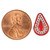 Filigree Teardrop Czech Glass Beads 14x10mm 8 Pcs - Red with Silver Accents