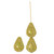 Filigree Teardrop Czech Glass Beads 14x10mm 8 Pcs - Gold