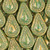 Filigree Teardrop Czech Glass Beads 14x10mm 8 Pcs - Green with Gold Wash
