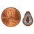 Filigree Teardrop Czech Glass Beads 14x10mm 8 Pcs - Marble Orange With Silver Blue Accents