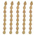 Filigree Teardrop Czech Glass Beads 14x10mm 8 Pcs - Metallic Peanut Brown