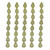 Filigree Teardrop Czech Glass Beads 14x10mm 8 Pcs - Olive Green