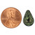 Filigree Teardrop Czech Glass Beads 14x10mm 8 Pcs - Metallic Green